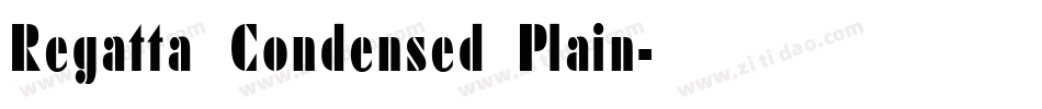 Regatta Condensed Plain字体转换
